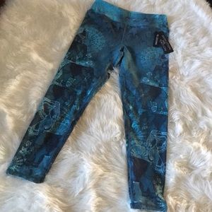 Beautiful NEW peacock blue 7/8 leggings